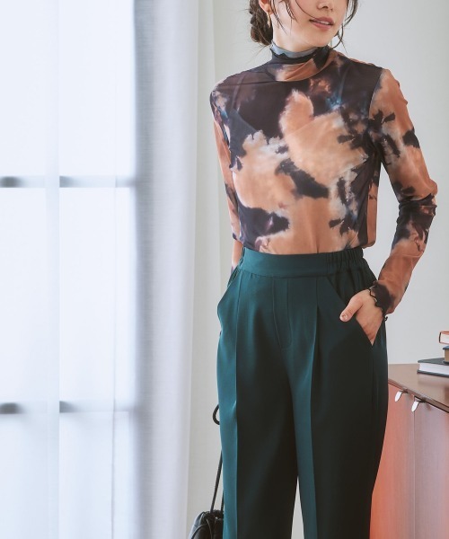 nissen（ニッセン）の「２点セット（シアートップス+キャミワンピース）（ワンピース・レディース・ブラック/ネイビー/モカ/ブラック系/ベージュ系・LL/M/S/L）」の20枚目の写真