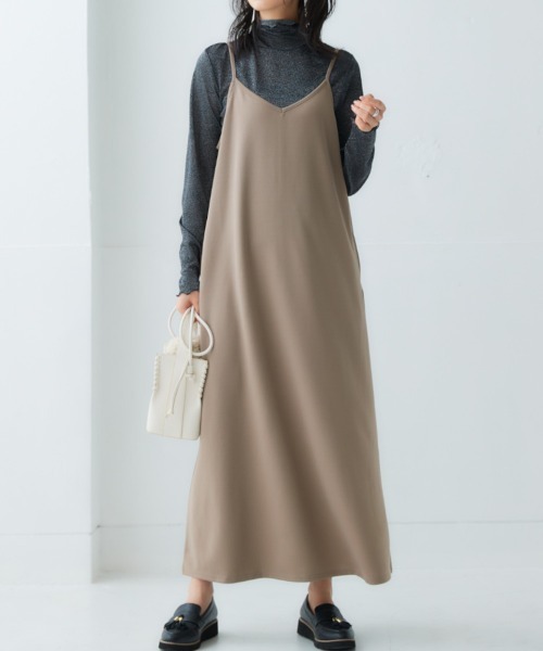 nissen（ニッセン）の「２点セット（シアートップス+キャミワンピース）（ワンピース・レディース・ブラック/ネイビー/モカ/ブラック系/ベージュ系・LL/M/S/L）」の16枚目の写真