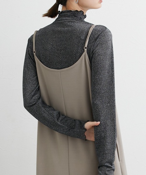 nissen（ニッセン）の「２点セット（シアートップス+キャミワンピース）（ワンピース・レディース・ブラック/ネイビー/モカ/ブラック系/ベージュ系・LL/M/S/L）」の14枚目の写真