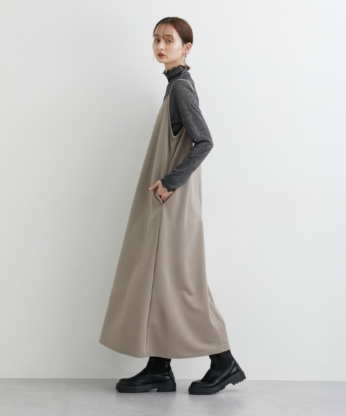 nissen（ニッセン）の「２点セット（シアートップス+キャミワンピース）（ワンピース・レディース・ブラック/ネイビー/モカ/ブラック系/ベージュ系・LL/M/S/L）」の13枚目の写真