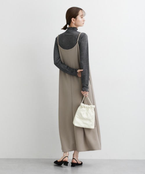 nissen（ニッセン）の「２点セット（シアートップス+キャミワンピース）（ワンピース・レディース・ブラック/ネイビー/モカ/ブラック系/ベージュ系・LL/M/S/L）」の11枚目の写真