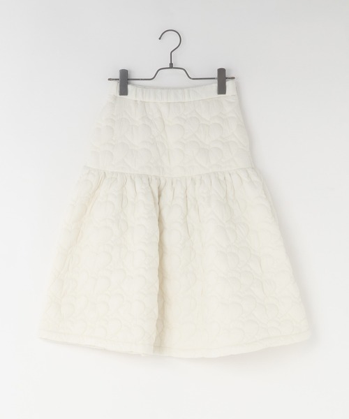 LOWRYS FARM（ローリーズファーム）の「キルティングミディスカート　981564（スカート・キッズ・ホワイト/ブラック・150cm/160cm）」の4枚目の写真