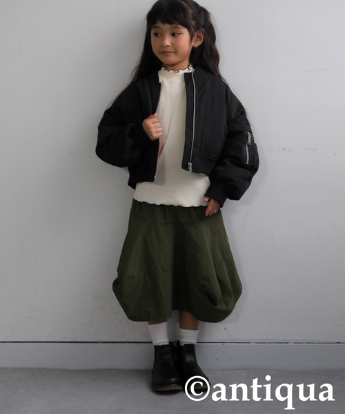 antiqua(アンティカ)の「配色メロウトップス(Tシャツ/カットソー・キッズ・ブラック/オフホワイト/ブルー/オレンジ・150/160/140/120/130)」の16枚目の写真