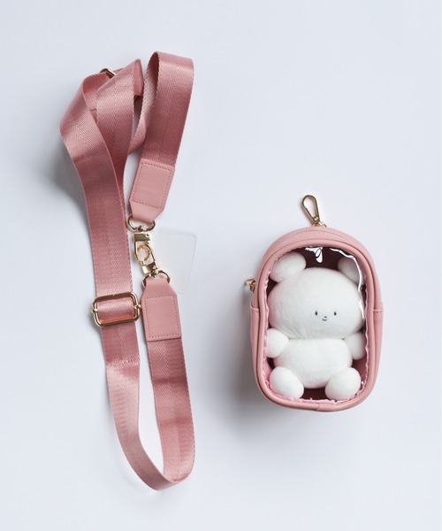 LAC-VERT（ラック・ヴェール）の「【推し活】取り外し可能クリアショルダーぬいぐるみポーチ/スマホストラップ（スマホグッズ・レディース・パープル/ダークグレー/ピンク/ベージュ/グリーン/ブルー/イエロー・FREE）」の18枚目の写真