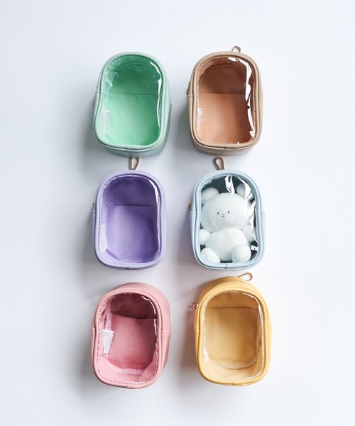 LAC-VERT（ラック・ヴェール）の「【推し活】取り外し可能クリアショルダーぬいぐるみポーチ/スマホストラップ（スマホグッズ・レディース・パープル/ダークグレー/ピンク/ベージュ/グリーン/ブルー/イエロー・FREE）」の20枚目の写真