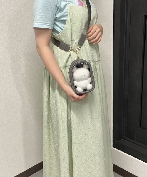 LAC-VERT（ラック・ヴェール）の「【推し活】取り外し可能クリアショルダーぬいぐるみポーチ/スマホストラップ（スマホグッズ・レディース・パープル/ダークグレー/ピンク/ベージュ/グリーン/ブルー/イエロー・FREE）」の22枚目の写真