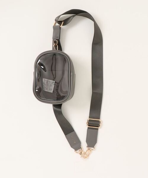 LAC-VERT（ラック・ヴェール）の「【推し活】取り外し可能クリアショルダーぬいぐるみポーチ/スマホストラップ（スマホグッズ・レディース・パープル/ダークグレー/ピンク/ベージュ/グリーン/ブルー/イエロー・FREE）」の8枚目の写真