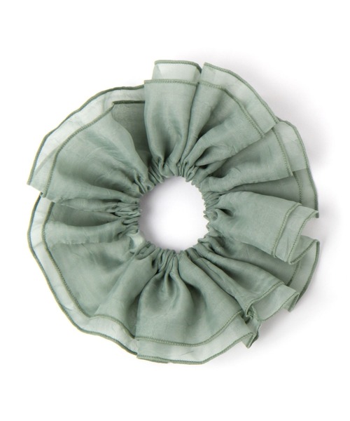 LAKOLE（ラコレ）の「切り替えデザインシュシュ / 273499（シュシュ・レディース・ベージュ/グリーン/ブラック・FREE）」の3枚目の写真