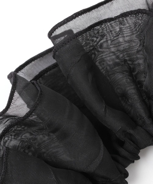 LAKOLE（ラコレ）の「切り替えデザインシュシュ / 273499（シュシュ・レディース・ベージュ/グリーン/ブラック・FREE）」の4枚目の写真