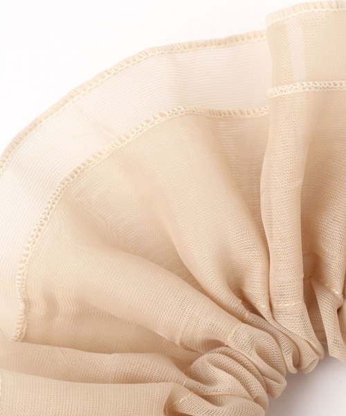 LAKOLE（ラコレ）の「切り替えデザインシュシュ / 273499（シュシュ・レディース・ベージュ/グリーン/ブラック・FREE）」の6枚目の写真