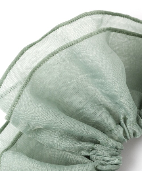 LAKOLE（ラコレ）の「切り替えデザインシュシュ / 273499（シュシュ・レディース・ベージュ/グリーン/ブラック・FREE）」の7枚目の写真