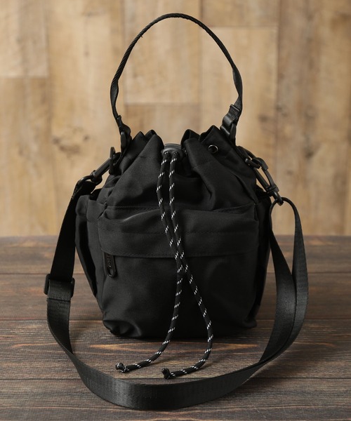 GERRY（ジェリー）の「【GERRY/ジェリー】巾着ショルダーバッグ（ボディバッグ/ウエストポーチ・メンズ・ブラック/ダークグリーン/ベージュ/ネイビー/チャコール・FREE）」の9枚目の写真