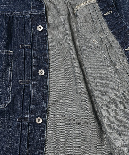 PORTER CLASSIC(ポータークラシック)の「STEINBECK DENIM JACKET(デニムジャケット・メンズ・ネイビー・M/L)」の6枚目の写真