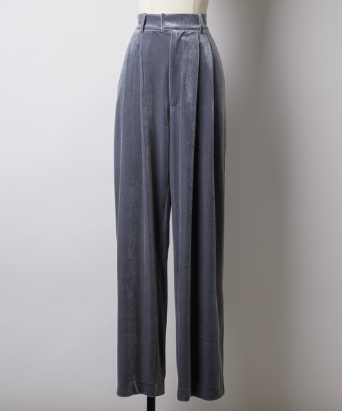 セール】ツータックリラックスベロアパンツ（スラックス）｜LA BELLE