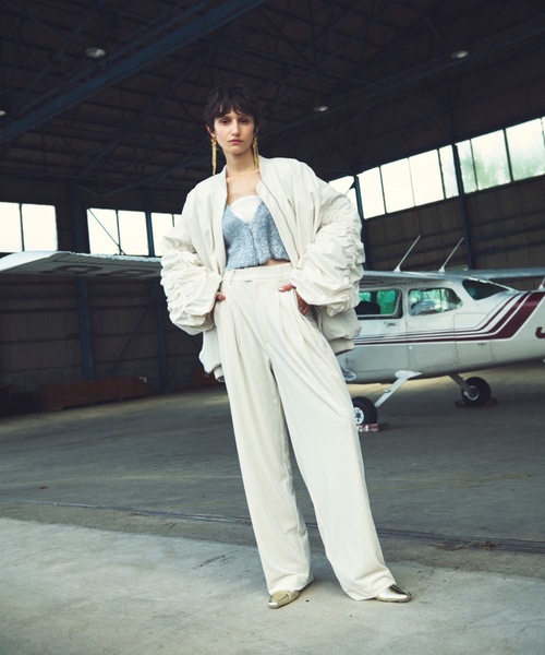 セール】ツータックリラックスベロアパンツ（スラックス）｜LA BELLE