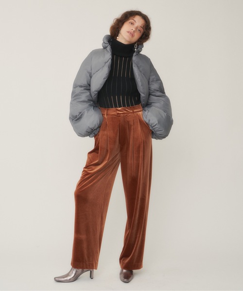 セール】ツータックリラックスベロアパンツ（スラックス）｜LA BELLE