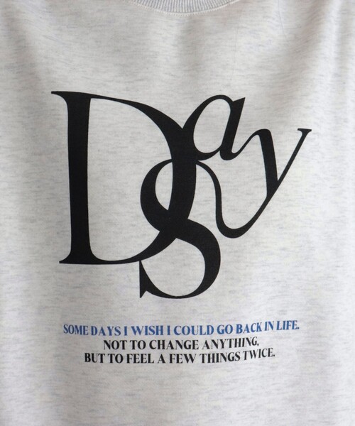 fredy emue（フレディエミュ）の「グラフィック裏起毛スウェット（スウェット・レディース・チャコールグレー/ライトグレー/オフホワイト・38）」の13枚目の写真