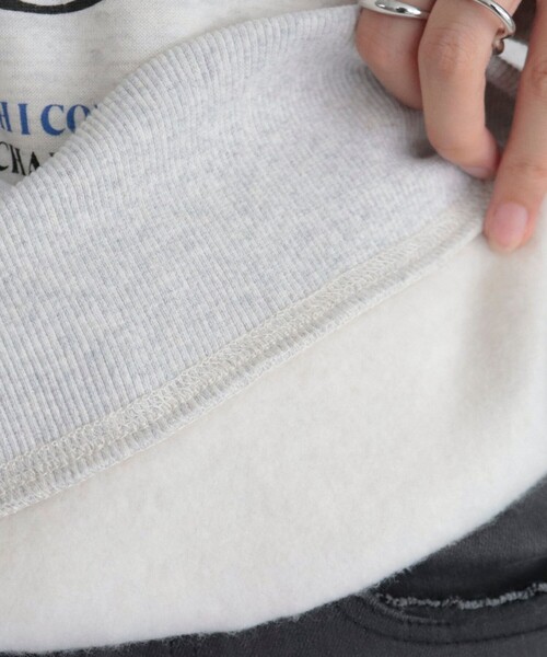 fredy emue（フレディエミュ）の「グラフィック裏起毛スウェット（スウェット・レディース・チャコールグレー/ライトグレー/オフホワイト・38）」の14枚目の写真