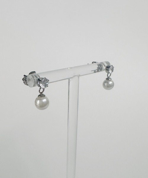 sowang(ソワン)の「【ステンレス】パール ドロップデザイン ピアス(ピアス(両耳用)・レディース・シルバー/ゴールド・FREE)」の7枚目の写真