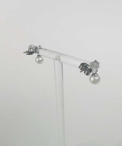 sowang(ソワン)の「【ステンレス】パール ドロップデザイン ピアス(ピアス(両耳用)・レディース・シルバー/ゴールド・FREE)」の8枚目の写真