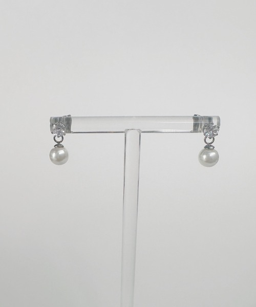 sowang(ソワン)の「【ステンレス】パール ドロップデザイン ピアス(ピアス(両耳用)・レディース・シルバー/ゴールド・FREE)」の6枚目の写真