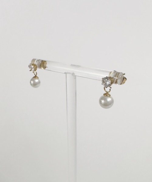 sowang(ソワン)の「【ステンレス】パール ドロップデザイン ピアス(ピアス(両耳用)・レディース・シルバー/ゴールド・FREE)」の12枚目の写真