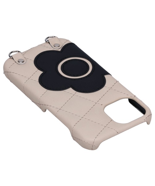 ★MARY QUANT★キルトレザースリングケース iPhone15・14・13 MARY QUANT】キルトレザースリングケース iPhone 15 / iPhone 14