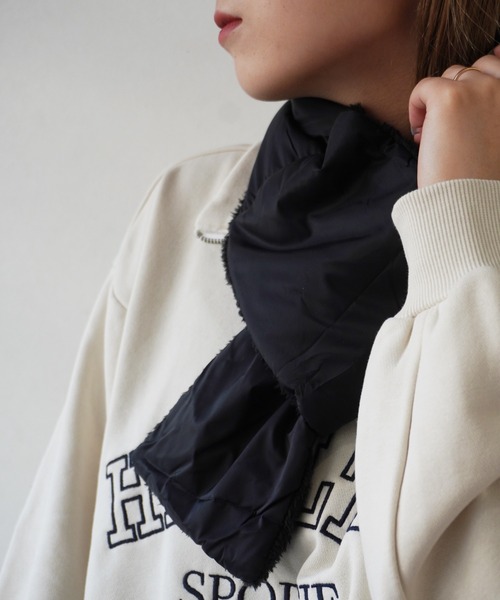 Port（ポート）の「ナイロン 裏ボア マフラー #_（マフラー・メンズ・カーキ/ブラック・FREE）」の4枚目の写真