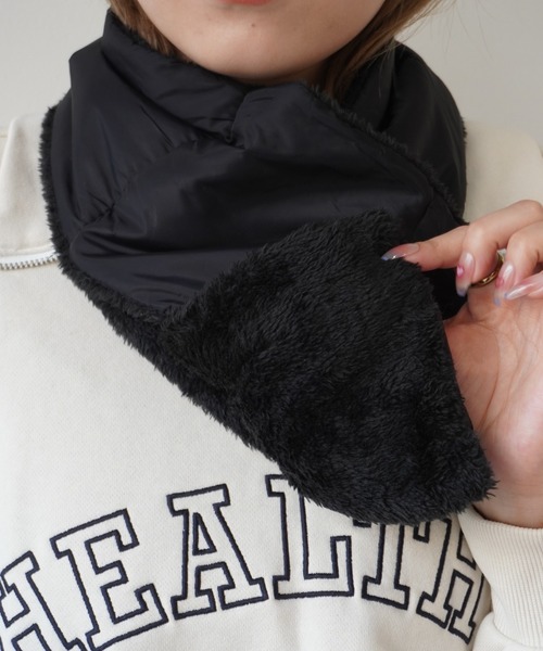 Port（ポート）の「ナイロン 裏ボア マフラー #_（マフラー・メンズ・カーキ/ブラック・FREE）」の5枚目の写真