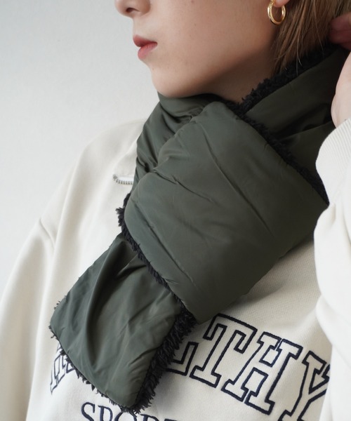 Port（ポート）の「ナイロン 裏ボア マフラー #_（マフラー・メンズ・カーキ/ブラック・FREE）」の7枚目の写真