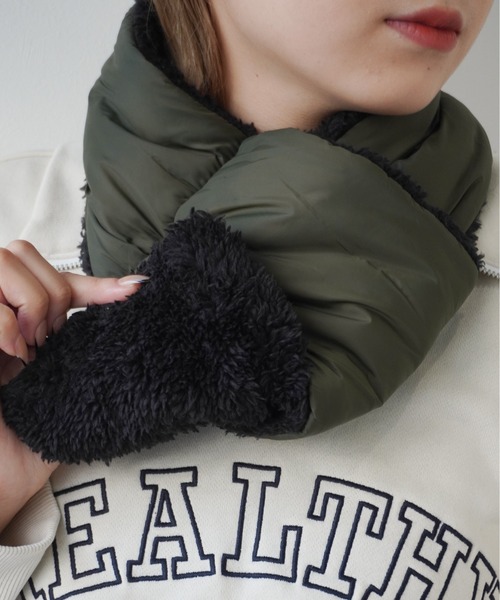 Port（ポート）の「ナイロン 裏ボア マフラー #_（マフラー・メンズ・カーキ/ブラック・FREE）」の8枚目の写真