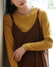 e-zakkamania stores | 【素肌に触れても心地よい】しっとりなめらか 起毛リブカットソー［クルーネック］(Tシャツ/カットソー)