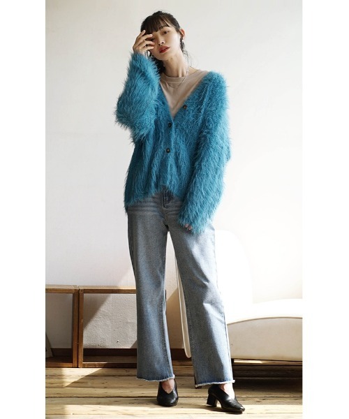 e-zakkamania stores（イーザッカマニアストアーズ）の「【素肌に触れても心地よい】しっとりなめらか 起毛リブカットソー［クルーネック］（Tシャツ/カットソー・レディース・グレイッシュベージュ/マスタード/ブラック/ラベンダー/ブルーグリーン/オフホワイト/スモークピンク・M）」の12枚目の写真