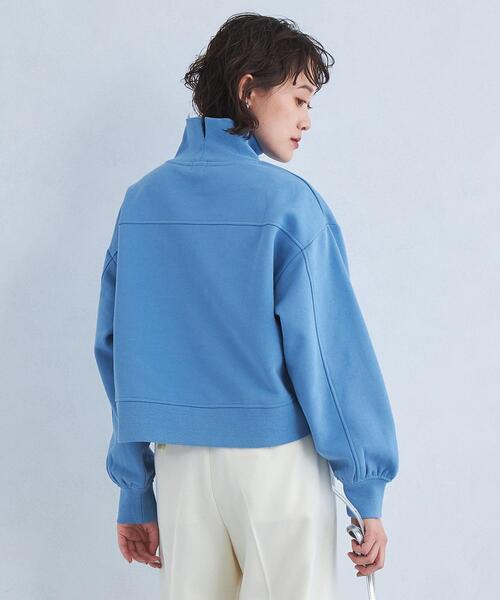 green label relaxing（グリーンレーベルリラクシング）の「GIZA ウラキモウ ハイネック プルオーバー カットソー（スウェット・レディース・ライトブルー/ホワイト/ブラック・FREE）」の3枚目の写真