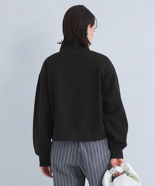 green label relaxing（グリーンレーベルリラクシング）の「GIZA ウラキモウ ハイネック プルオーバー カットソー（スウェット・レディース・ライトブルー/ホワイト/ブラック・FREE）」の8枚目の写真