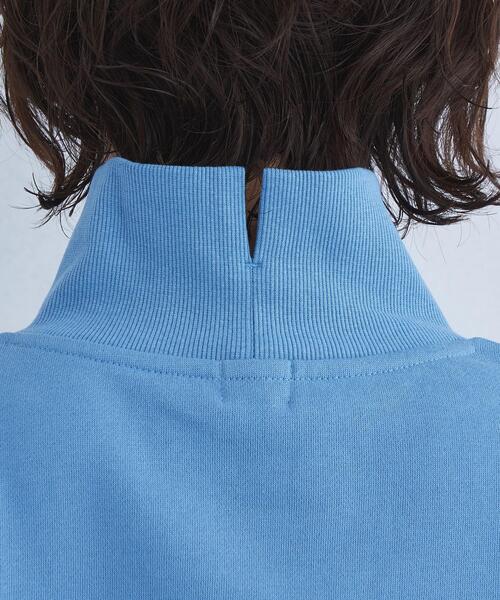 green label relaxing（グリーンレーベルリラクシング）の「GIZA ウラキモウ ハイネック プルオーバー カットソー（スウェット・レディース・ライトブルー/ホワイト/ブラック・FREE）」の14枚目の写真