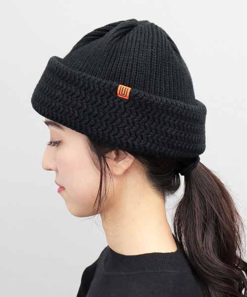 UNIVERSAL OVERALL（ユニバーサルオーバーオール）の「切替編み ボリューム ロールニットキャップ（ニットキャップ/ビーニー・メンズ・ブラック/ダークブラウン/ベージュ/ネイビー・FREE）」の10枚目の写真