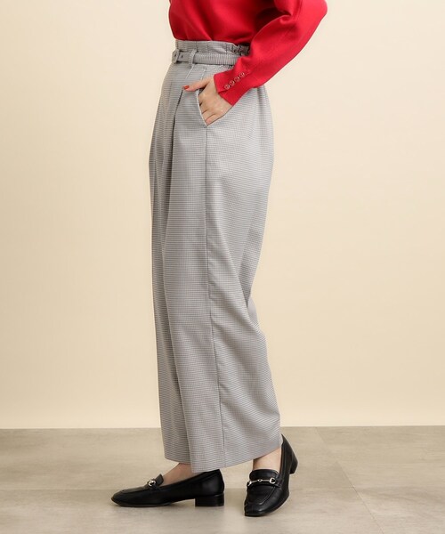 grove（グローブ）の「◆ハウンドトゥースベルトパンツ（その他パンツ・レディース・ライトグレー系1/ブラック系1・01/02/03/04/05）」の8枚目の写真
