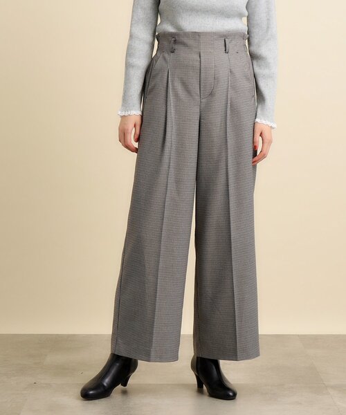 grove（グローブ）の「◆ハウンドトゥースベルトパンツ（その他パンツ・レディース・ライトグレー系1/ブラック系1・01/02/03/04/05）」の5枚目の写真