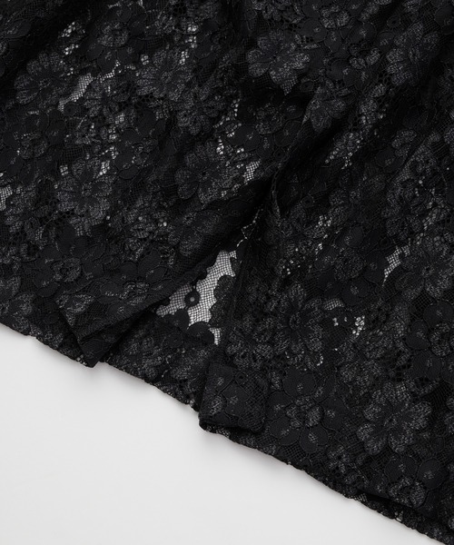 20.21■ジバンシー 膝丈ワンピース '花柄 レース フローラル ブラック kaene公式オンラインストア フロッキーパイピングドレス / 101031 結婚