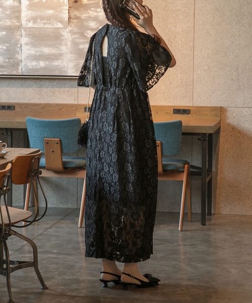 forksy.】【オケージョン対応】バックオープンフラワーレース