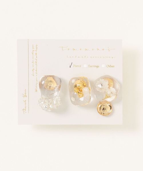 tone(トーン)の「【tomomono's】meduse P(MA)(ピアス(両耳用)・レディース・クリア・FREE)」の3枚目の写真