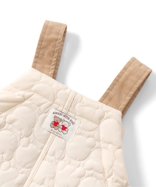 apres les cours(アプレレクール)の「tiny bear キルティングサロペット(サロペット/オーバーオール・キッズ・ベージュ・90/100/110)」の18枚目の写真