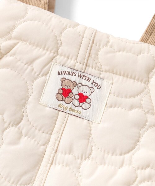 apres les cours(アプレレクール)の「tiny bear キルティングサロペット(サロペット/オーバーオール・キッズ・ベージュ・90/100/110)」の12枚目の写真