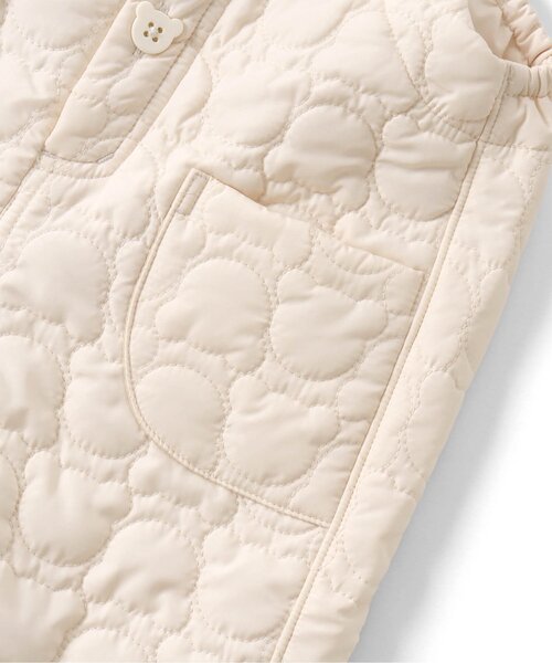 apres les cours(アプレレクール)の「tiny bear キルティングサロペット(サロペット/オーバーオール・キッズ・ベージュ・90/100/110)」の15枚目の写真