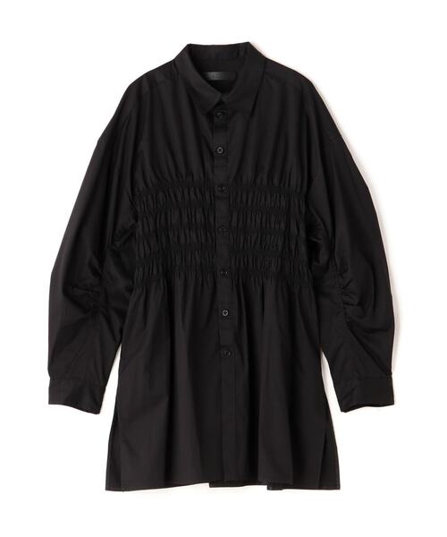 AULA(アウラ)の「AULA/アウラ/Smocking Overshirt(シャツ/ブラウス・レディース・ブラック/ホワイト・F)」の13枚目の写真