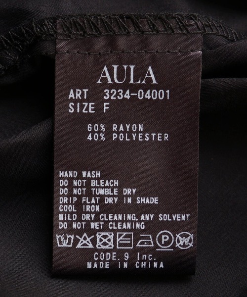 AULA(アウラ)の「AULA/アウラ/Smocking Overshirt(シャツ/ブラウス・レディース・ブラック/ホワイト・F)」の15枚目の写真