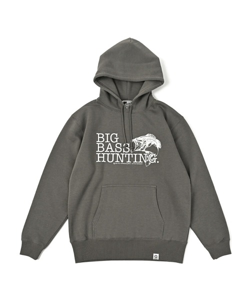 NOTHINKER（ノーシンカー）の「BIG BASS HUNTING BITE Hoodie（パーカー・メンズ・オリーブ/グレー系その他/レッド・LARGE/MEDIUM/X-LARGE）」の2枚目の写真
