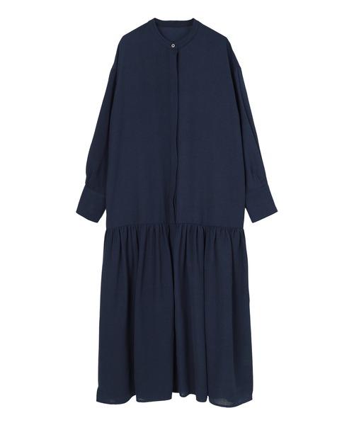 UR'S(ユアーズ)の「バンドカラーティアードワンピース(ワンピース・レディース・ネイビー/オフホワイト・S/M/L)」の12枚目の写真
