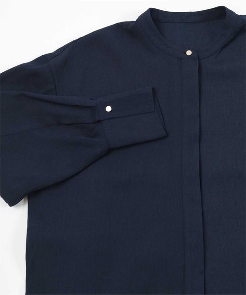UR'S(ユアーズ)の「バンドカラーティアードワンピース(ワンピース・レディース・ネイビー/オフホワイト・S/M/L)」の16枚目の写真